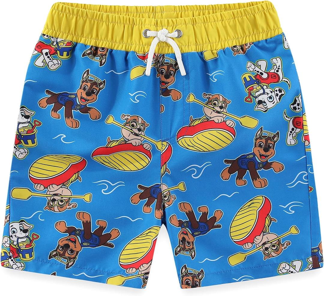 Paw Patrol Marshall Chase Rubble Boys UPF 50+ Swim Trunks Shorts Bathing Suit for Toddler and Big Kids, Size 3T