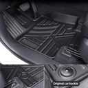 Automotive Floor Mats & Cargo Liner for Cadillac CT4 2020-2023 2024 2025 2026, Heavy Duty TPE All Weather Protection Car Floor Mats, 1st & 2nd Row Full Set Rubber Floor Liners, Include CT4-V, Black