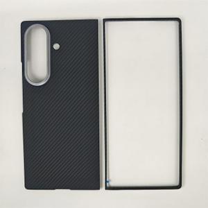 Magnetic Aramid Fiber Case with Hinge Cover Compatible with Samsung Galaxy Z Fold 7 - Genuine Real Hard Carbon Fiber hybird Protective case Compatible with Magsafe (E)