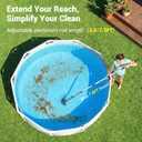 Cordless Spa Hot Tub Vacuum - Handheld Pool Vacuum for Above Ground Pool, Lightweight Stick Pool Cleaner with 2 Brush Heads, Ideal for Cleaning Debris and Sand (Blue)
