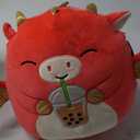 Squishmallows Original 12-Inch Baiden Red Dragon with Boba Drink - Official Jazwares Plush (Medium-Sized)