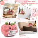 3 x Funny for Wife Husband, Romantic Crochet Peach with Card, 'Still Drive Me Crazy' Keepsake for Her Him, Cute Birthday Present for Partner, Handmade Lasting Love Plush for Couples