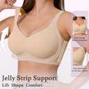 Womens Wireless Jelly Bra Supportive Wireless Push Up Bra Full Coverage T-Shirt Bra