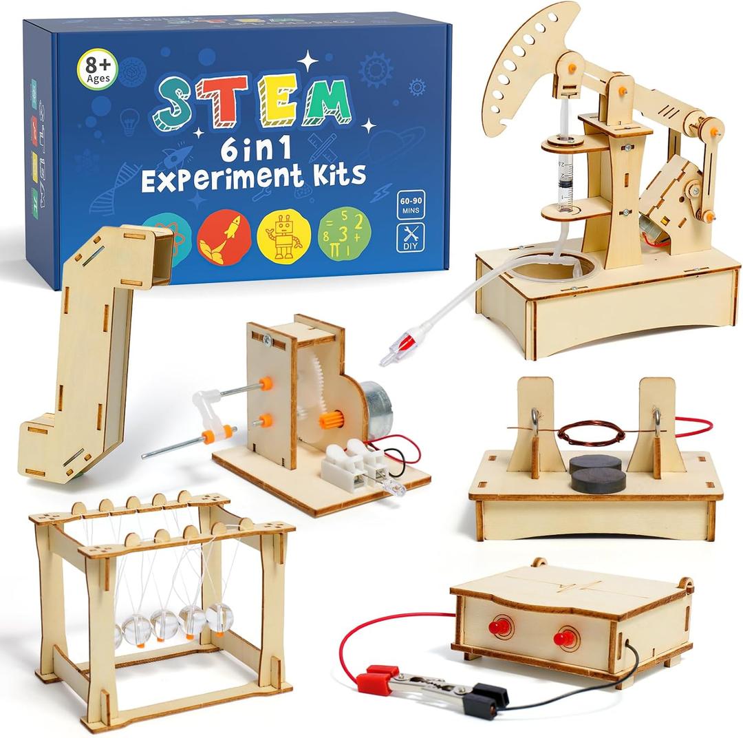 STEM Science Kits for Kids Ages 8-12, Wood Arts and Craft Kits for Boys 6-8, Wooden 3D Puzzles, STEM Toys for Boys Girls Age 8-12 5-7 8 10 12 13 14 Gift Idea