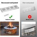Skyflame Stainless Steel Venting Panel for Masonry Fire Pits and Outdoor Kitchens 15-Inch by 4-1/2-Inch