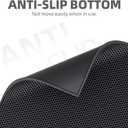 ESTHELLO Cat Litter Mat Large, Cat Litter Trapping Mat, Honeycomb Double Layer Design, Easy to Clean,Washable (30 x 24 Black