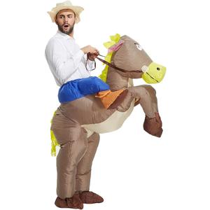 TOLOCO Inflatable Costume for Adults Cowboy Costume, Inflatable Horse Costume, Blow up Costume Adult Halloween Costumes, Adult size
