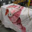 Pink Snowman Comforter Set, Winter Christmas Bedding Set 3 Pcs for Kids Girls Boys Teens Room Decor, Watercolor Cartoon Snowman Quilt Set, Soft Holiday Duvet Insert, 1 Blanket (68x90 in) + 2 Pillowcases (18x28 in)