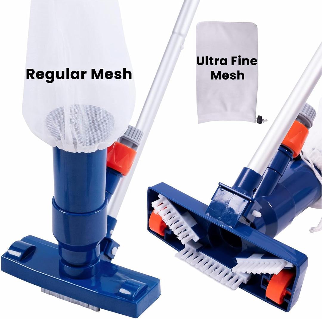 Upgraded Swimming Pool Spa Jet Vacuum Cleaner with Brush & 56" Pole,for Above Ground/Inflatable Pool,Hot Tub,Pond, Spa, Lake and Fountain Upgraded Swimming Pool Spa Jet Vacuum Cleaner with Brush & 56" Pole,for Above Ground/Inflatable Pool,Hot Tub,Pond, Spa, Lake and Fountain