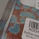 Reoomukk Blue Brown Cheetah Leopard Print Phone Case for iPhone 15 Pro Max 6.7in,Trendy Coquette Aesthetic Tortoise Shell Cool Girl Glitter Slim Protective Cover for iPhone 15promax 6.7"