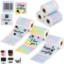 3 Rolls Square Thermal Labels Paper for Phomemo M220 M200 M221 M110 Labels Maker, 1.96 x 1.96 Waterproof Sticker Mini Printer Paper for DIY Barcode Logo Journal Notes Memo, Gradient