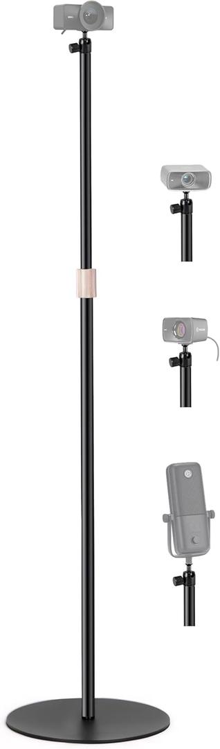 AceTaken 63'' Webcam Floor-Stand Compatible with Elgato Facecam 4K,Facecam pro,Facecam MK.2,Facecam neo Webcams and Wave 3/Wave DX Microphones