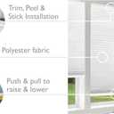 Redi Shade No Tools Easy Lift Trim-at-Home Cordless Pleated Light Filtering Fabric Shade Natural, 60" W x 64" L, (Fits windows 43"- 60")