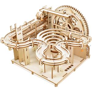 3D Wooden Puzzles Marble Run Set - 159PCS Mechanical Model Kit for Adults Wooden Puzzles, DIY Building Model Kit for Teens Age 14+ Years Old