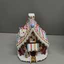 MOMENTS IN TIME Christmas Gingerbread House Lighted Hand-Painted Resin Holiday House with LED Lights Battery Operated Festive Dcor (Cultural)