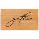 THEODORE MAGNUS Door Mat - Welcome Mat for Front Door with Non-Slip Backing - Durable Coir Doormat - Perfect for Outside Entrance and Entryway Matt - Outdoor/Indoor - Gather - 17" x 30"