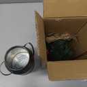 Winlyn 15"H Farmhouse Christmas Centerpiece Rustic Metal Milk Can Artificial Christmas Floral Arrangement with Pine Needle Cedar Red Berry Snowy Pinecone for Country Home Kitchen Holiday Mantel Table