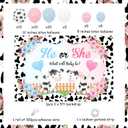 Jollyboom Cow Gender Reveal Decorations, He or She what will be Backdrop Balloons Garland Kit for Cow Theme Gender Reveal Cowgirl Cowboy Baby Shower Party Decorations