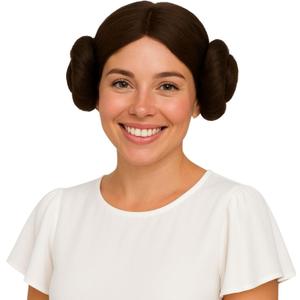 Fun Shack Women's Space Buns Wig, Star Princess Wig for Adults, Halloween Costumes for Women, Space Princess Cosplay