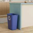 Rubbermaid Commercial Products Deskside Recycling Can, 10.25-Gallon/41-Quart, Blue Recycling Symbol, Plastic, for Bedroom/Bathroom/Office/Under Desk/Sink