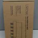 Key Holder for Wall, Decorative Key and Mail Holder with Shelf Has Large Key Hooks for Bags, Coats  Paulownia Wood Key Hanger with Mounting Hardware (9.8W x 6.7H x 4.2D) (Brown)