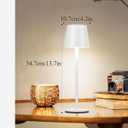 2Pack Cordless Table Lamp, 5200mAh IP54 Waterproof Rechargeable Battery Desk Lamp, 3 Color Stepless Dimming Up, Battery Operated Lamp for Kitchen/Bedside/Outdoor/Restaurant (White)