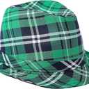 Green Plaid Fedora Hat Costume Accessory for Men, Women and Kids