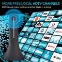 2026 Upgraded Indoor Digital TV Antenna, Long Range 360 Reception HD Antenna for Smart TV & All Older TVs, Signal Amplifier Booster 13ft Coax Cable, Supports 4K 1080P 8K VHF UHF Local Channels