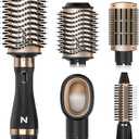 Hair Dryer Brush Blow Dryer Brush in One for Drying and Straightening, Volumizer Multi-Styler for All Hair Types, Frizz-Free Blowout Brush for Salon Quality (Black&gold)