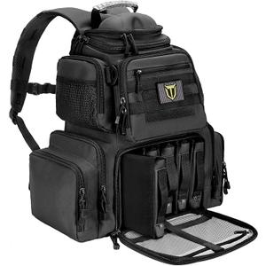 TIDEWE Tactical Range Backpack Bag for Gun and Ammo with Pistol Case (Black)