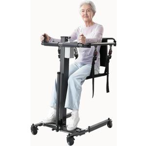 Patient Lift Transfer Chair,Adjustable Height Lift Chair,Electric Lift Assist Devices for Home & Car, Portable Transport Wheelchair for Seniors & Disabled,YW07, Oversized