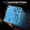 Blood Pressure Monitor for Upper Arm, Automatic Blood Pressure Cuff for Home Use, Blood Pressure Machine with Backlit Display, Irregular Heartbeat Detection, 260 Memory, Storage Bag