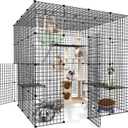 DIY Ferret Playpens for Indoors, DIY Kennel Playpen, Detachable Metal Wire Large Cat Cage Exercise Place Ideal For 1-3 Cat, Kitten Cage With Dense Metal Wire, Comes With A Ladder Suitable For Kittens.