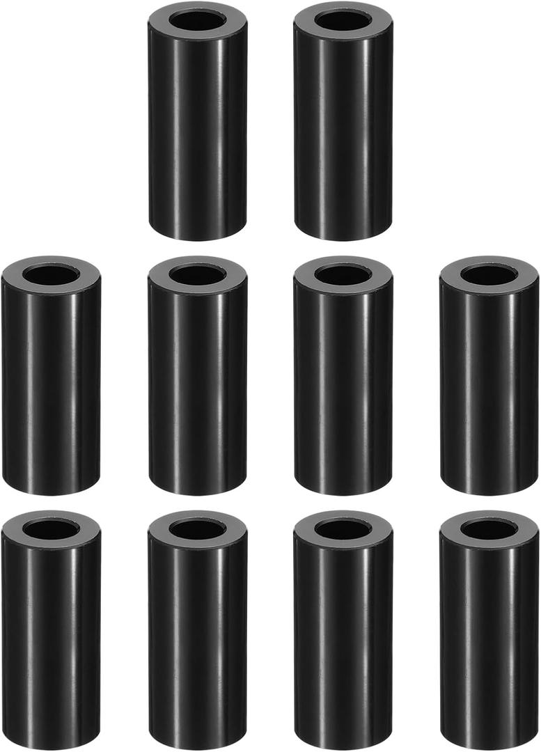 PATIKIL M10 Aluminum Spacers, 10 Pcs Metal Spacer Aluminum M10 x 3/4" OD x 2" L Aluminum Spacer Screw Standoff Round for 3/8" or M10 Screw Bolts