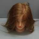 Mannequin Head with 100% Human Hair, MYSWEETY Doll Head for Hair Styling, Manikin Head Cosmetology Makeup Hairdressing Training Head with Clamp Holder and Tools (18" Brown, Makeup)