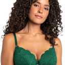 Smart & Sexy Women's Signature Lace Push-up Bra - Perfect for Seeking Effortless Style and Comfort (38C, Emerald)