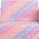 Dream On Me Nestle Kids Sofa in Tie Dye, 2-in-1 Convertible Sofa to Lounger, Low to Floor Design, Machine Washable Fabric Cover