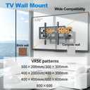 TV Wall Mount for 55-100 Inch TVs,up to 264 lbs,TV Mount with Extension,Wall Mount TVs Bracket Full Motion with Articulating Dual Arms,Max VESA 800 x 600mm (VC-Z1688)