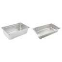 Winco Anti-Jamming Steam Pan and Perforated Pan Bundle, Full-Size x 6-Inch and 4-Inch, 8 Piece