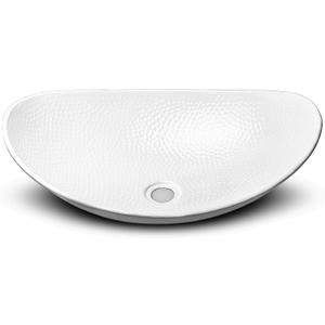 Monarch Abode 19086 Hand Hammered Classic White Harbor Vessel Bathroom Sink (19 inches)