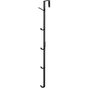 Yamazaki Home 7646 Over The Door Hooks - Vertical Hanging Coat Rack, Black