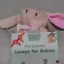 Pro Goleem Loveys for Babies Bunny Security Blanket Baby Girl Gifts Newborn Soft Pink Lovie for Infant and Toddler Snuggle Toy Stuffed Animal, Pink 16 Inch