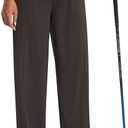 Women's Wide Leg Golf Dress Pants 31" Flowy Travel Work Slacks Trousers UPF 50+ Business Casual Outfits Palazzo Pants Medium