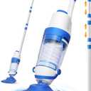 Cordless Pool Vacuum for Inground & Above Ground Pools: 23.8 GPM Powerful Stable Suction, Telescopic Pole up to 90.6", 60-Min Runtime, Extra-Large Filter & Rechargeable Pool Cleaner for Spas/Hot Tubs