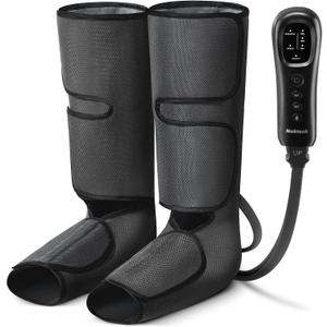 Nekteck Leg Compression Massager for Circulation and Relaxation, FSA Eligible Foot and Calf Massage Machine 2 Modes 3 Intensities with Hand-held Controller for Pain Relief, HSA Adjustable Leg Wraps, alf & Foot - 2 modes