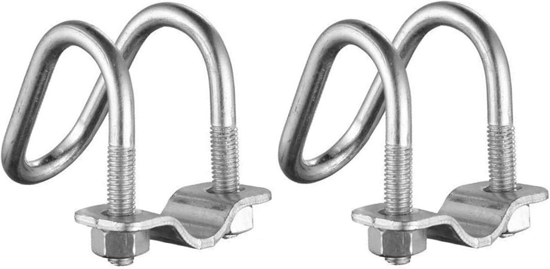 6 Pcs Cross-Connector Pipe Clip Galvanized Steel Cross Pipe Clamp Cross Tube Buckle Fits Pipes OD 1" and 1 1/4"