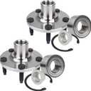 PAROD 2PCS 518517 Front Wheel Hub & Bearing Assembly Fit for Ford Edge/Lincoln MKX 2007-2010,5Lugs