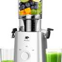 T34 Cold Press Juicer, Juicers Machines - 5.3" Large Feed Chute for Whole Fruits & Vegetables, Powerful AC Brushless Motor, 99% Juice Yield, Ultra Quiet, Easy Clean, Extra one Replace juicer strainer