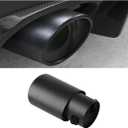 Stainless Steel Car Exhaust Tip, 2.5" to 3.3" Adjustable Chrome-Plated Finish Exhaust Tailpipe, Car Exhaust Pipe Modification Tail Throat Tail Pipe, Fit for Most Cars (Straight, Black)