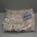 8x8 Area Rug Square Living Room, Washable 8ft Soft Distressed Oriental Rugs Non Slip Backing Farmhouse Rug Low Pile Thin Stain Resistant Indoor Carpets, 8' Square Off-White/Green/Multi